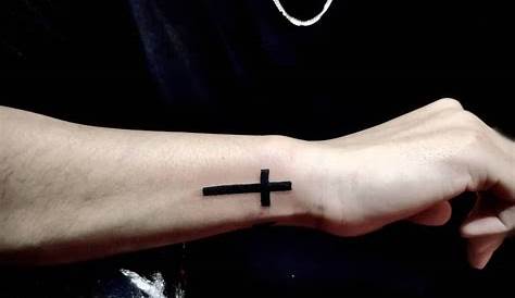Small Black Cross Tattoo Pin On My Style