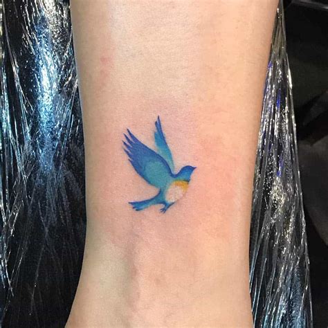 Awasome Small Bluebird Tattoo Design Ideas
