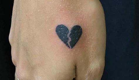 Small Broken Heart Tattoo Wrist ,