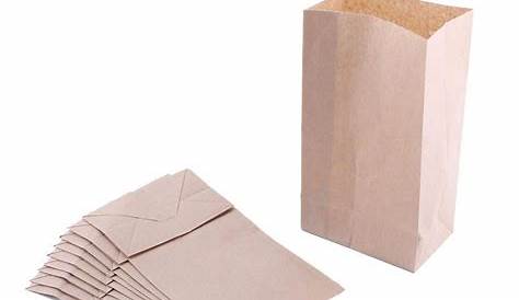 [300 COUNT] Mini Brown Kraft Paper Bag (3 lb) Small - Paper Lunch Bags