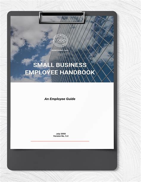 small business handbook template