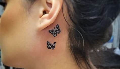 Small Butterfly Tattoo Behind Ear 35 Cute The s Nice Gentle s Semic