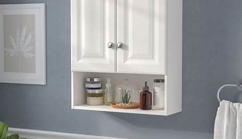 Classic White Freestanding Bathroom Corner Storage Cabinet Linen
