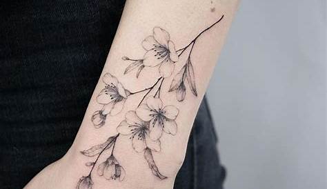 My new cherry blossom wrist tattoo! Small, delicate and