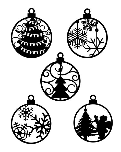 Holiday Ornaments Stencil Small (5.75" x 6") Stencil 1
