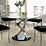 Jet Small Clear Glass Dining Table With 4 Chicago White