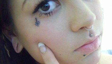 Face tattoos, Small face tattoos, Teardrop tattoo