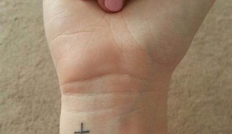 Small Cross Tattoo On Wrist Pin s