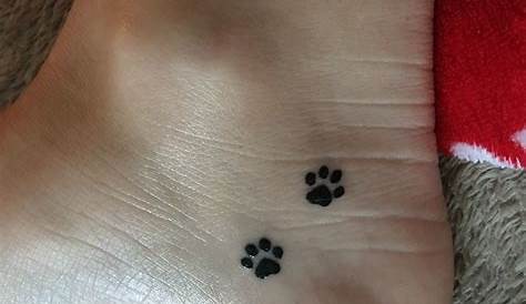 Just got this tattoo. Small paw prints on the inside my