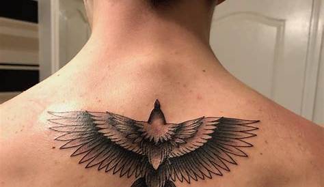 Small Eagle Tattoo On Back Pin