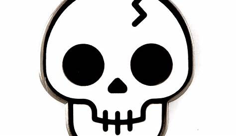 Skull Enamel Pin - Etsy | Easy skull drawings, Simple skull drawing