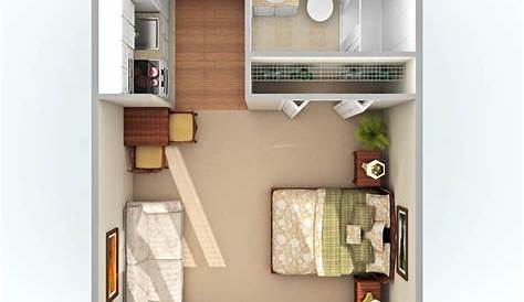 One room apartment layout ideas 12 | Studio floor plans, Studio