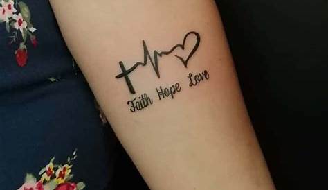 Wrist tattoo faith hope love. Faith tattoo on wrist