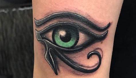Small Horus eye tattoo on the right inner wrist Eye