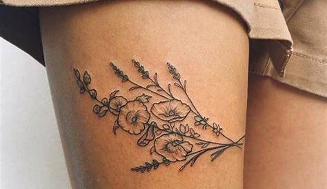 Small Flower Tattoo On Thigh Pin Well Maybe I Feel Stabby