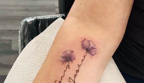 Small Flower With Name Tattoo For Women sfor Women