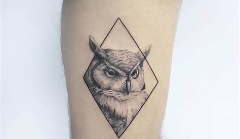 Small Geometric Owl Tattoo 80 Designs For Men Shape Ink Ideas
