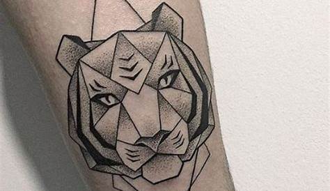 Small Geometric Tiger Tattoo 50 Designs For Men Striped