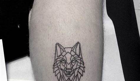 Geometric wolf tattoo animal tattoo small tiny tattoo