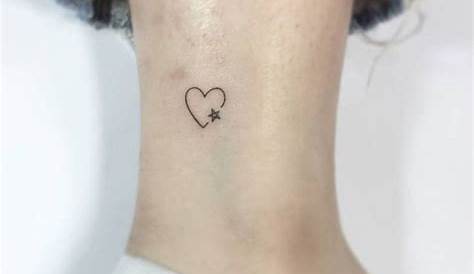 Small Heart Tattoo On Ankle Black & White Pack Places For s,