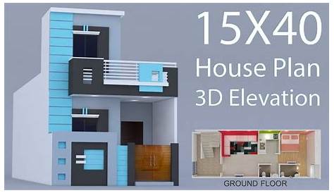 Small House 15 40 House Plan 3d X Ground Floor With Elevation By