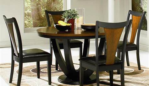 Small Kitchen Table Sets Dining Set Compact Round Wood 4 Chairs Modern