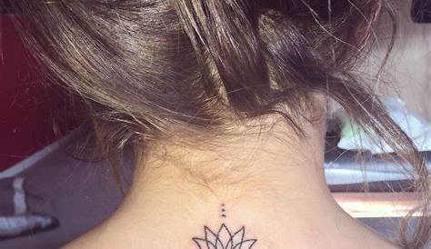 Small Lotus Flower Tattoo Back Of Neck Women S tattoos Diy