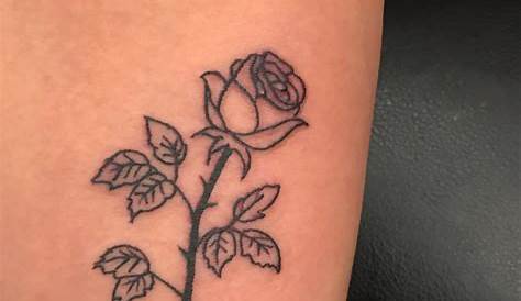 Black Rose outline tattoo Rose outline tattoo, Rose