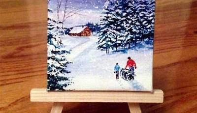 Small Painting Ideas Mini Canvas Winter