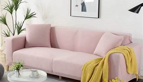Sofa Cover StretchSolid Light Pink Couch Cover Sofa | Etsy