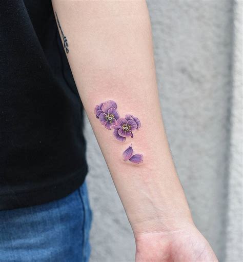 Cool Small Purple Flower Tattoo Designs 2023