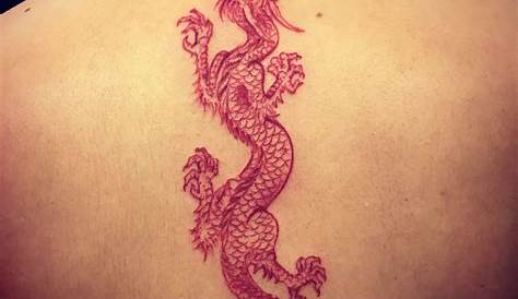 Red Ink Red Dragon Tattoos On Women Tattoos Red Ink Tattoos