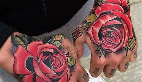 Small Red Rose Tattoo On Hand 30+ Simple And Flower s Ideas For Women