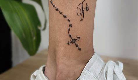 small rosary tattoo on wrist Rosary tattoo wrist, Rosary