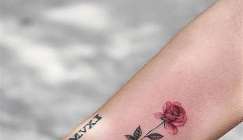 Small Rose Flower Tattoo Designs Geometric s Forearm Ideas For Women