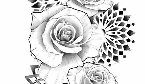 awesome rose mandala tattoo © tattoo artist Nikki Ouimette