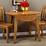 Small Round Drop Leaf Table with 2 Chairs in Wood & White Rhode