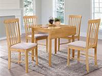 5 Piece Dining Table Set, Square Kitchen Table with 4 Chairs, Compact