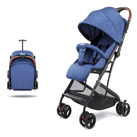 Tiny Wonders Single Baby Stroller with DualBrake, Portable Lightweight