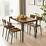 VASAGLE Dining Table,Kitchen Table,Sturdy Steel Frame,for Small