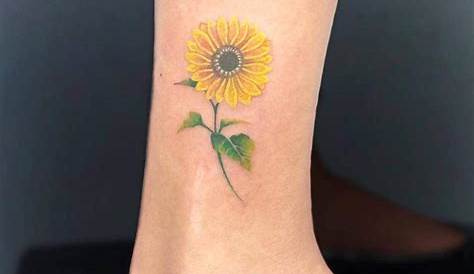 Small Sunflower Tattoo On Foot 65 Impressive s