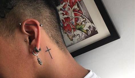Small Tattoo Behind Ear Men Pin By Anthony Jones On A. I Did