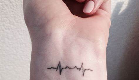 Small Tattoo Heartbeat Wrist Designs, Ideas And Meaning