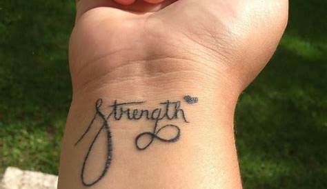 Strength tattoo wrist tattoo Strength tattoo, Wrist