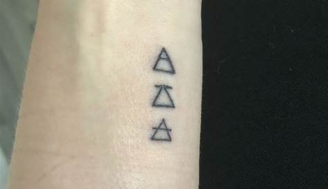 Small Outline Triangle Tattoo On Inner Wrist » Tattoo Ideas
