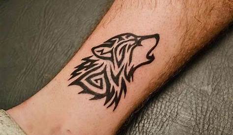 Small Tribal Wolf Tattoo Forearm Ideas For Women Black