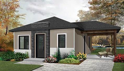 2 Bed Tiny Cottage House Plan - 69593AM | 1st Floor Master Suite, CAD