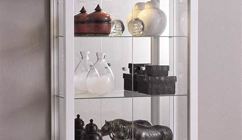 Small Wall Mounted Glass Display Cabinet Modern Showcase With Light Buy