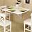 Hartleys Small Square White Folding Table Picnic/Kitchen/Camping/Garden
