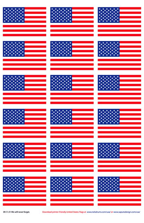 Small American Flag Printable